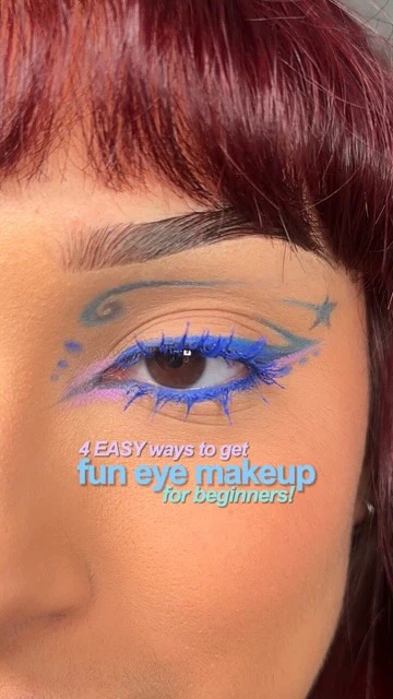 4 EASY WAYS to get FUN EYE MAKEUP for Beginners!