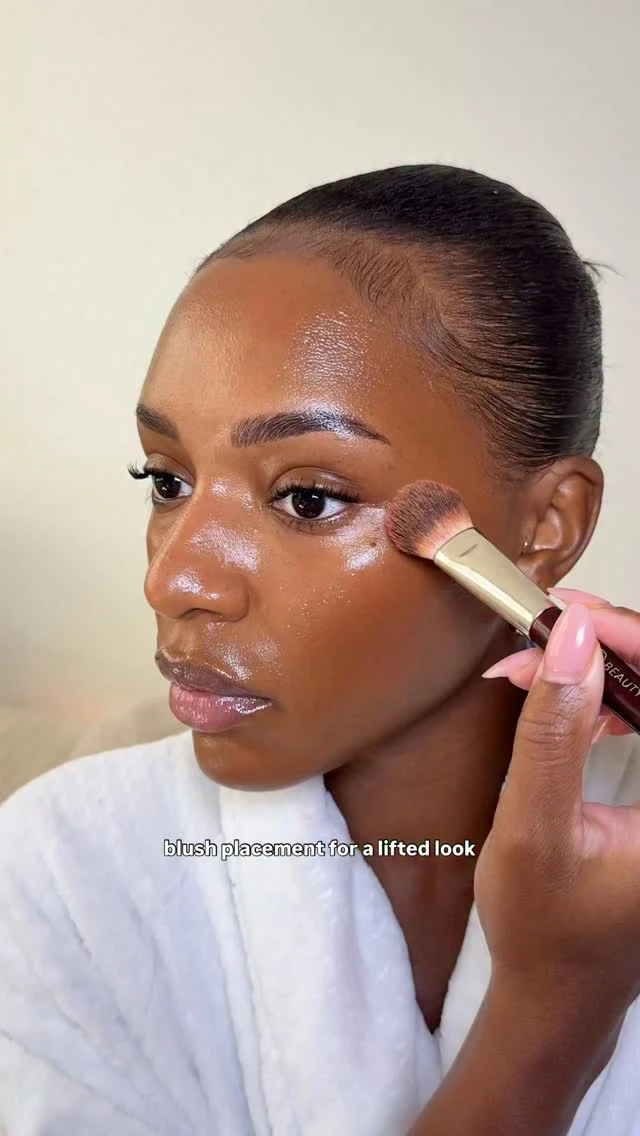 Blush Placement for a natural, lifted look