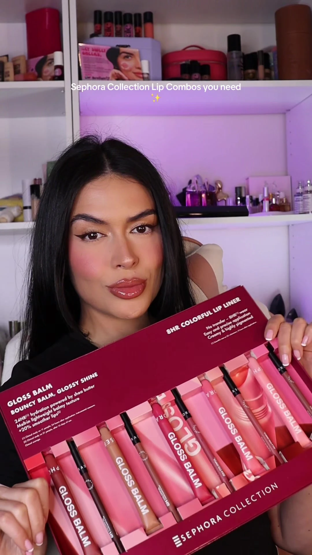 Sephora collection lip gloss & liners swatches