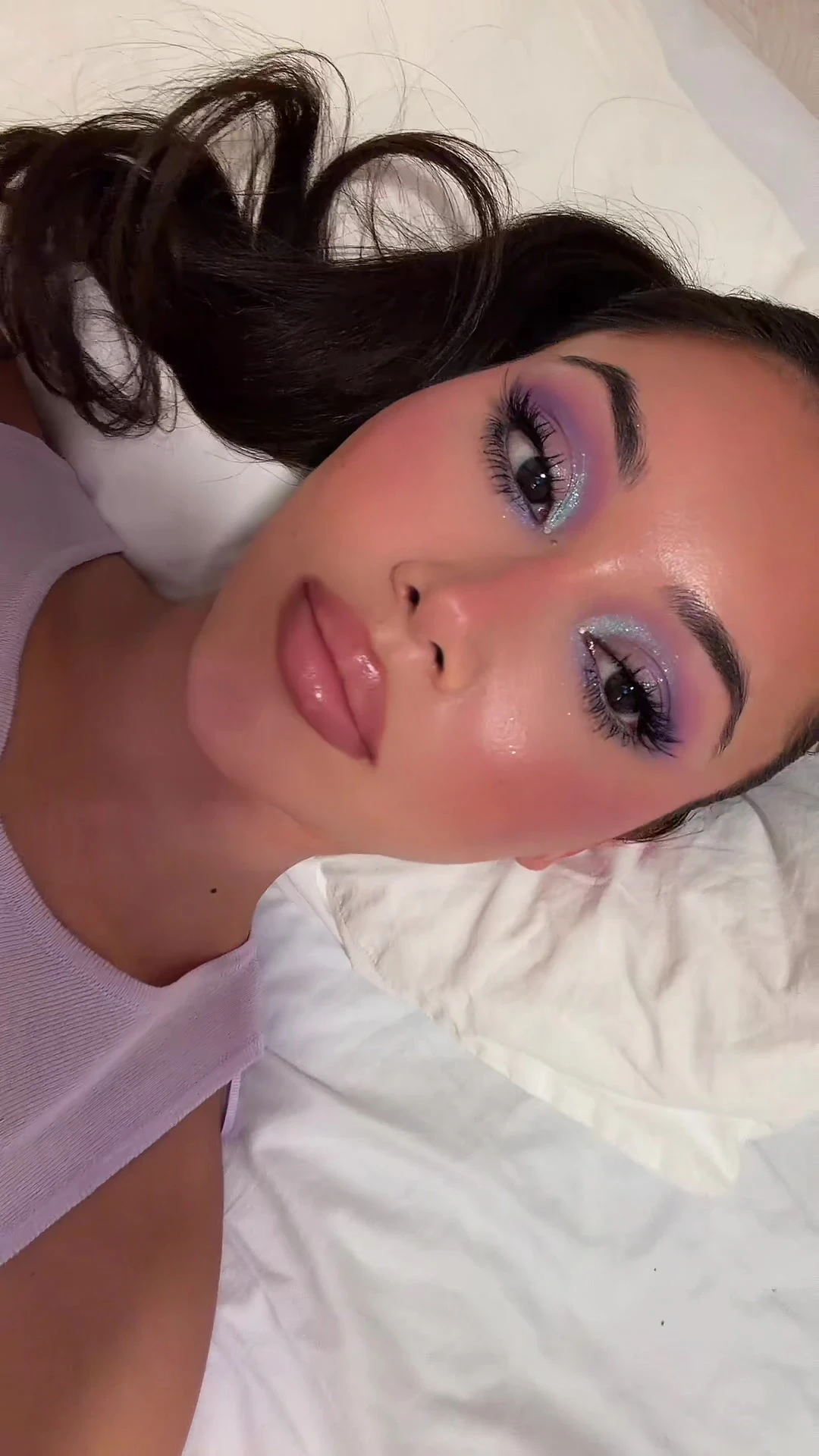 Glitter Lilac Look
